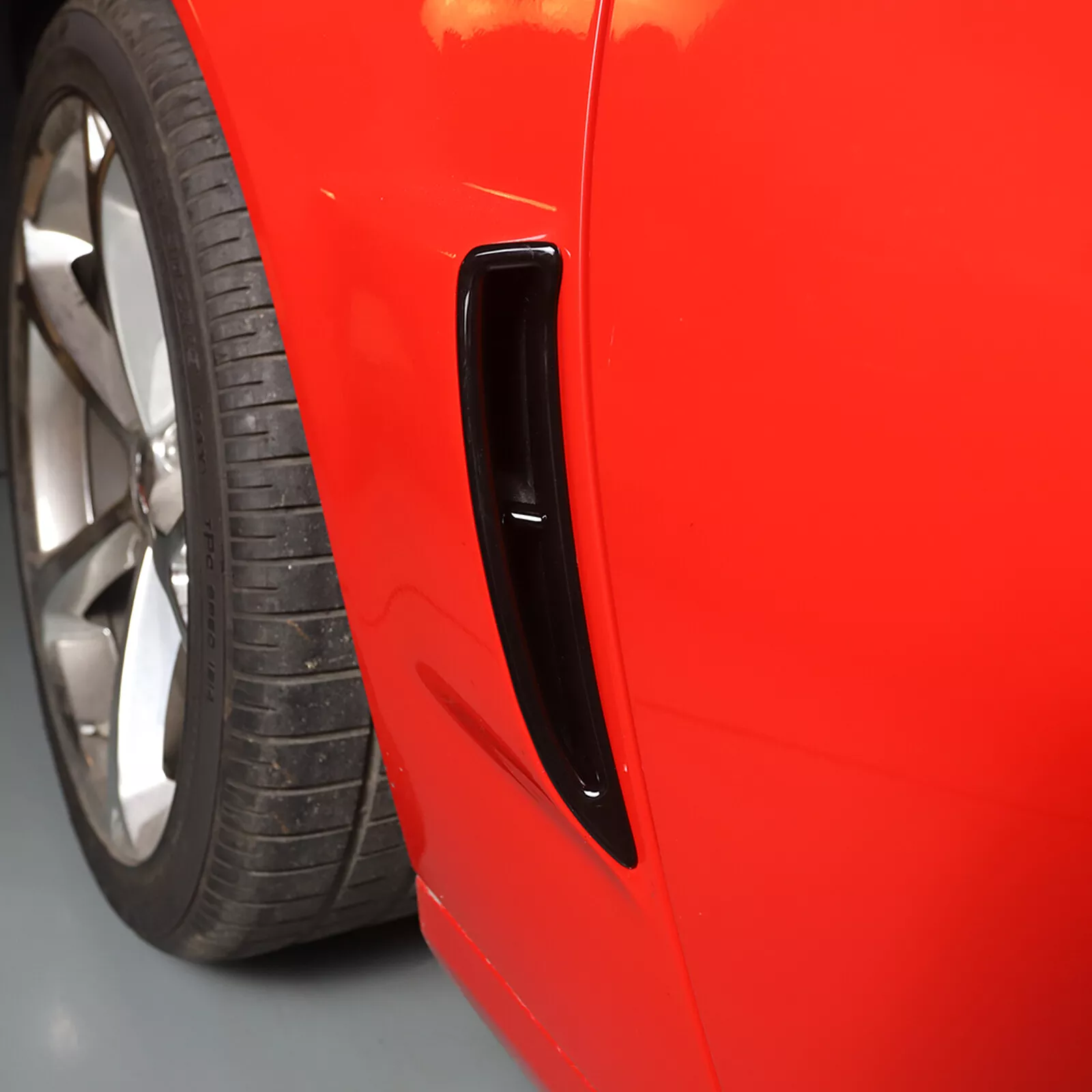 ABS Gloss Black Rear Side Fender Air Vent Trim Frame Fit Corvette C6 2005-2013, Pair